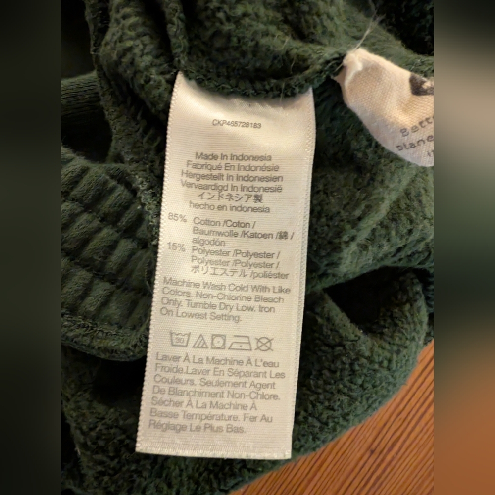 Madewell MWL Betterterry Oversized Sweatpants XL Deep Forest Green - Picture 9 of 12